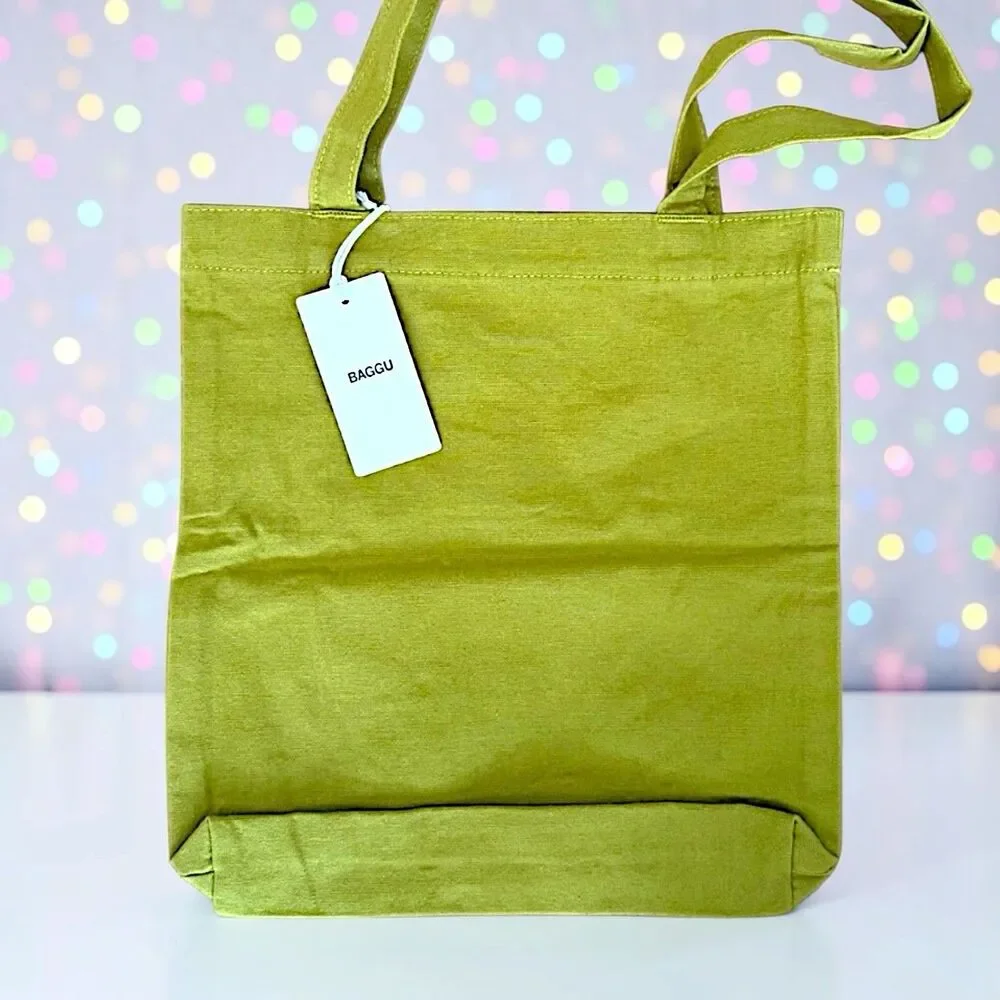 BAGGU Mini Merch Tote Bag In Caper Green New With Tags